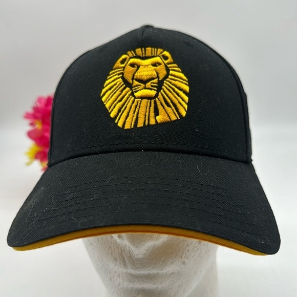 Lion King Black Yellow Baseball Hat Adjustable HT6316 - Picture 1 of 4